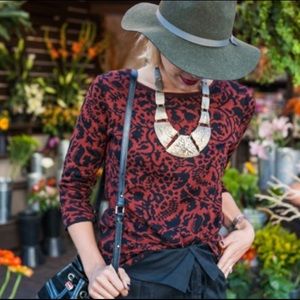 Floral Knit Tunic Sweater